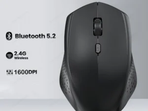 Bluetooth 5.2 Mouse 2.4G Wireless Mouse Dual-Mode Silent Mouse Rechargeable Gaming Mouse 1600DPI For Laptop Computer Win Mac OS