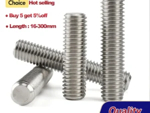 M3 M4 M5 M6 M8 304 Stainless Steel Full Threaded Rod Bolt Length 16-300mm Fully Metric Headless Bolts Thread Stud Rods Screws
