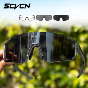 SCVCN Photochromic Hiking Eyewear Cycling Glasses Sports Sunglasses for Women Outdoor Road MTB Bike Glasses UV400 Men Windproof