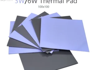 100x100mm Thermal Pad 0.5mm/1mm/1.5mm/2mm/2.5mm/3mm Thickness 3W/6W/mk GPU CPU Heatsink Cooling Conductive Silicone Pad