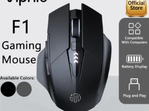 INPHIC F1 2.4G Wireless Mouse 500mAh Ergonomic Rechargeable Power Display Office Home Silent Laptop Desktop Computer Universal