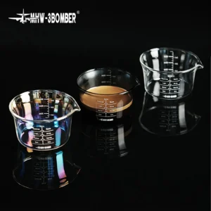 MHW-3BOMBER 120ML Glass Measuring Cup Single & Double Spout Espresso Measuring Cup with Scale Barista Tool Coffee Accessories