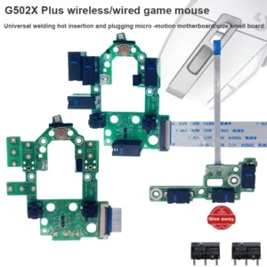 Universal Hot-Swappable Microswitch and Side Panel Board accessories for compatible G502X PLUS Wireless/G502X Wired Gaming Mouse