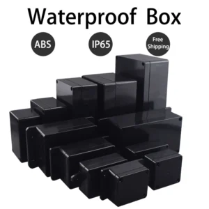 ABS Waterproof Box Housing Electronic Safe Case Plastic Boxes Black Wire Junction Box Plastic Organizer IP67 Waterproof Enclosur