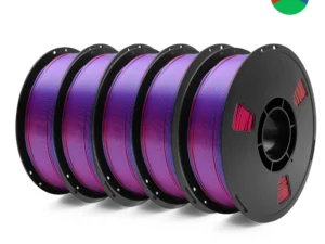5KG Tricolor Silk PLA 3D Printer Filament 1.75mm 1kg/spool 3D Printing Material, Color Change by Angle PLA Silk Rainbow, 5 Roll