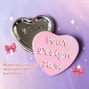 Customized Personalized Heart-Shaped Tin Badges With Text Designs And Logo Printing A Perfect Gift For Children And Loved Ones