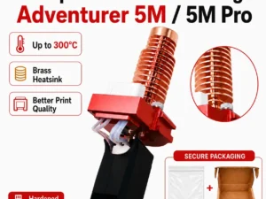 Hotend Upgrade Kit Compatible with Flashforge Adventurer 5M/5M Pro AD5M Ceramic Heating Block Hard Steel Nozzle Replacement