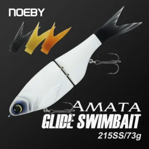 Noeby 215mm 73gAmata Glide Swimbait Lure Slow Sinking Silicone Wobblers for Pike Bass Shad Glide Swimbait Fishing Lures