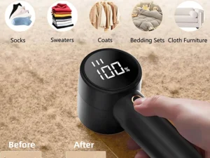 New Household Electric Lint Remover 3 Gears Adjustable Wireless LED Digital Display Hairball Trimmer Portable Sweater Epilator