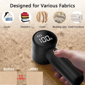 New Household Electric Lint Remover 3 Gears Adjustable Wireless LED Digital Display Hairball Trimmer Portable Sweater Epilator