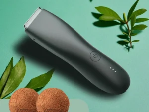 Men's Electric Groin & Body Shaver - Waterproof Dual Head Trimmer Kit w/ LED Light & Foil Blades