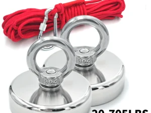 D16~D42mm Super Strong Neodymium Fishing Hook N52 Heavy Duty Rare Earth Neodymium with Countersunk Hole Eyebolt Salvage Magnetic