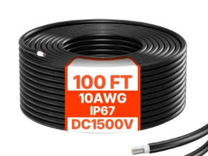 SucceBuy 100FT Solar Panel Extension Cable 10AWG 6mm² IP67 Waterproof Solar Extension Cable for Home Ship and RV Solar Panels