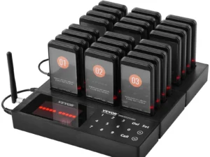VEVOR 24 Buzzers Restaurant Pager System Touch Panel Wireless Calling System for Coffee Shop Restaurant Guest Queue Pager System