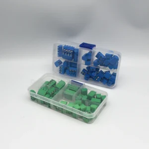50 Pcs/BOX Pitch 5.0mm Straight Pin 2P 3P Screw PCB Terminal Block Connector 10A 24-18AWG