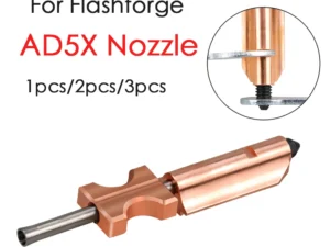 Nozzle For Flashforge AD5X New Version Upgraded Bimetallic Hardened Steel Nozzles 0.2/0.4/0.6/0.8mm 3D Printer Replacement Parts