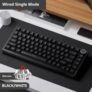 AJAZZ AK820 Wired With Rotary Volume Buttons Hot-Swappable Keys For Office AndHome Mechanical Keyboards DIY