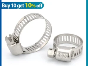 NINDEJIN 3-10pcs hose clamp adjustable 6-311mm Stainless Steel worm gear hose clip hose lock for water pipe plumbing