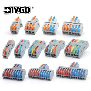 5PCS Fast Wire Connector Push-in Electrical Terminal Block Universal Splicing Wiring Cable Connectors For Cable Connection SPL 