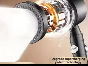 New High Pressure Water Saving Filter Shower Head 5 Modes Handheld Shower Head One Button Stop Bathroom Accessories Set