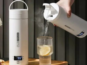 500ML Electric Kettles Portable Tea Coffee Kettle Travel Boil Water Thermal Cup Anti-Scald Water Bottle English Menu