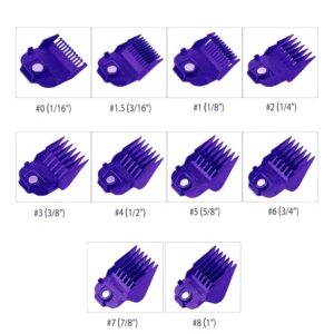 10 pack Magnetic Clipper Guards Guide Combs for most Andis Master family & PM family, MLC，MBA,  MC-2，ML，PM family，PM-1，PM-4，PM-5