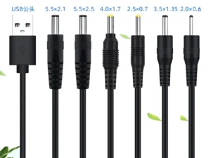 USB To DC 3.5*1.35mm 2.0*0.6mm 2.5*0.7mm 4.0*1.7mm 5.5*2.1mm 5.5*2.5mm Plug Jack DC 5V Power Extension Cable Connector