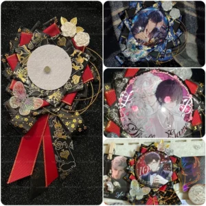 55mm-75mm 1Pcs Badge Stand Ribbon Rosette Protection Flower Holder Badge Base Love and Deepspace Honkai Star Rail Genshin Impact