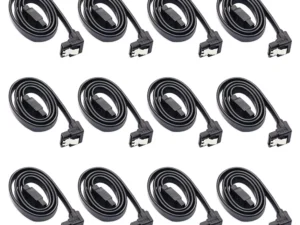 12-Pack SATA Data Cable 90 Degree Right Angle SATA III 6.0 Gbps Cable Black with Locking SATA Cable For HDD SSD CD DVD Drives