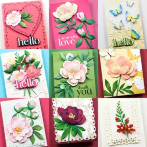 Piggy Craft metal cutting dies cut die mold Flower Leaf Series Scrapbook paper craft knife mold blade punch stencils dies