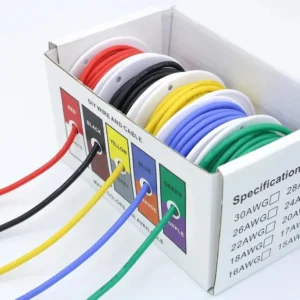 Heat Resistant Flexible Silicone Wire(5 Colors Mix Kit)16/18/20/22/24/26/28/30AWG Stranded Cable Electrical Tinned Copper Wires