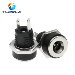 10PCS DC-022B 3A 12v for DC Power Supply Jack Socket Female Panel Mount Connector 5.5 mm x 2.1mm 5.5 mm x 2.5mm DC022B Connector