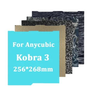Kobra 3 Build Plate Kobra 3 Pei Textured PEO 256x268 For Anycubic Kobra 3 Combo Build Plate Spare Parts Double Sided Heat Bed