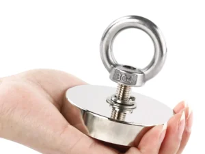Super Strong Suction Salvage Helper, Made of N52 Heavy Rare Earth Material, with Countersunk Hole and Eyebolt Suction metal