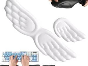 Angel Wings Shaped Keyboard Mouse Wrist Rest Memory Foam Anti-slip Silicone Ergonomic Wrist Guard Table Mat Mouse Pad For Laptop