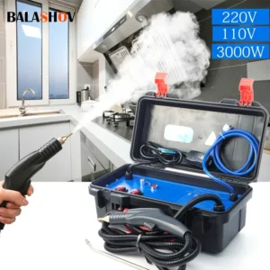 3000W High Temperature Water Spray Gun Steam Cleaner For Air Conditioner Kitchen Hood Car Steam Cleaning Machine English Panel