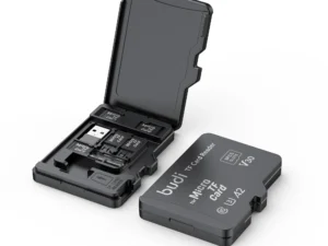 BUDI TF Memory Card Storage Case With Memory Card Reader USB Type-C & USB Compatible Memory Card Holder for Digital Photography