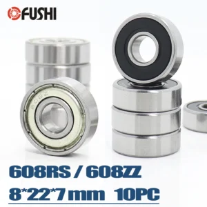 10PCS 608ZZ 608RS 8*22*7mm ABEC-1 ABEC-7 Double Shield Rubber Seal Deep Groove Bearing for Skateboard Scooter Bike 608 RS 2RS ZZ