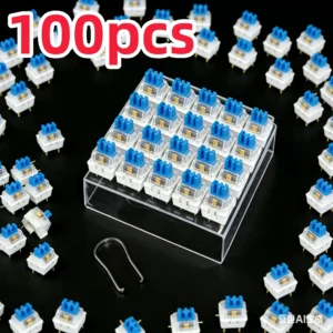 20/50/100pcs Keyboard Switch Keyboard Clicker Key Replacement 3 Pin Tactile Switch Plastic For Replacement Accessories