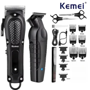 Kemei Professional Hair Clipper for Men KM-1071 KM-2299 Cordless Hair Clipper Men's Beard Trimmer Electric Haircut Beauty Kit