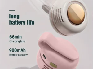 MF019 Mini Whirlwind Portable Snap On Charging Fan Waist Clip Mini Whirlwind Fan 3-Speed Handsfree Silent Strong Wind