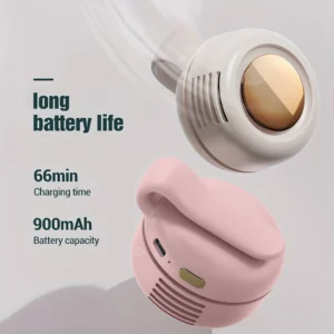 MF019 Mini Whirlwind Portable Snap On Charging Fan Waist Clip Mini Whirlwind Fan 3-Speed Handsfree Silent Strong Wind
