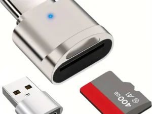 Type C TF Reader With Zinc Alloy Shell, SD Card Reader with USB C to USB Adapter, Suitable for Laptop, MacBook, Samsung Galaxy