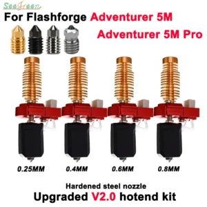 Upgrade Hotend For Flashforge Adventurer 5M/5M Pro Nozzles For Flashforge Adventurer 5m pro hotend Replaceable nozzle