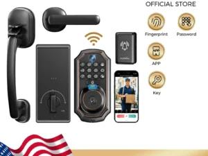 ARPHA Smart Lock D289H Smart WiFi Keyless Door Lock with Camera 5 in 1 Camera Fingerprint Entry App-Controlled Auto-Lock System