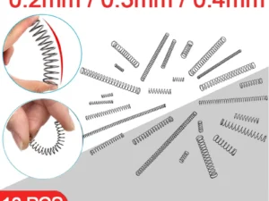 10pcs/Lot 0.2mm 0.3mm 0.4mm Micro Small Compression Spring OD 2/3/4/5/6/7/8/9/10mm Length 5mm to 50mm