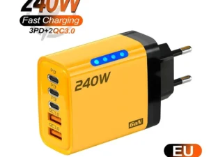 PD 240W Type C GaN Fast Charge Charger Multi Ports High Speed USB Charging Adapter For iPad iPhone Samsung Huawei Xiaomi Oneplus