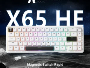 ATTACK SHARK X65 HE 65% Wired Gaming Keyboard with 8000 Hz Polling Rate, 0.01mm RT Accuracy, PBT Keycaps, QMK Driver, RGB