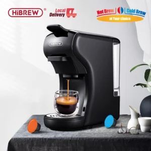 HiBREW Coffee Machine 19 Bar 4in1 Hot & Cold Multiple Capsule Espresso Cafetera Pod Coffee Maker Dolce Milk Nexpresso Powder H1A