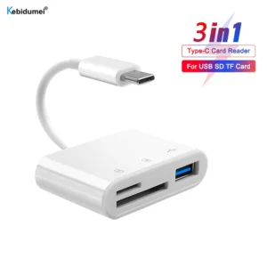 Type C Card Reader SD TF Memory Card Reader USB C OTG Adapter High Speed Data Transmitter for Phone 15 Macbook Smart Cell Phone